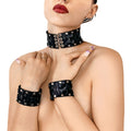Leather Choker with Cuffs Art of Sex - Leather Chezarro