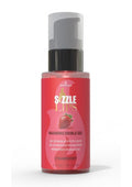 Warming Massage Gel Sensuva Sizzle Lips Strawberry (59 ml), Sugar-Free, Edible