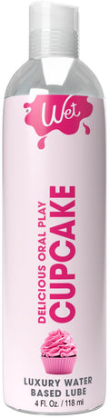 Wet Oral Play Cupcake Water-Based Lubricant (118 ml), Edible, Sugar-Free