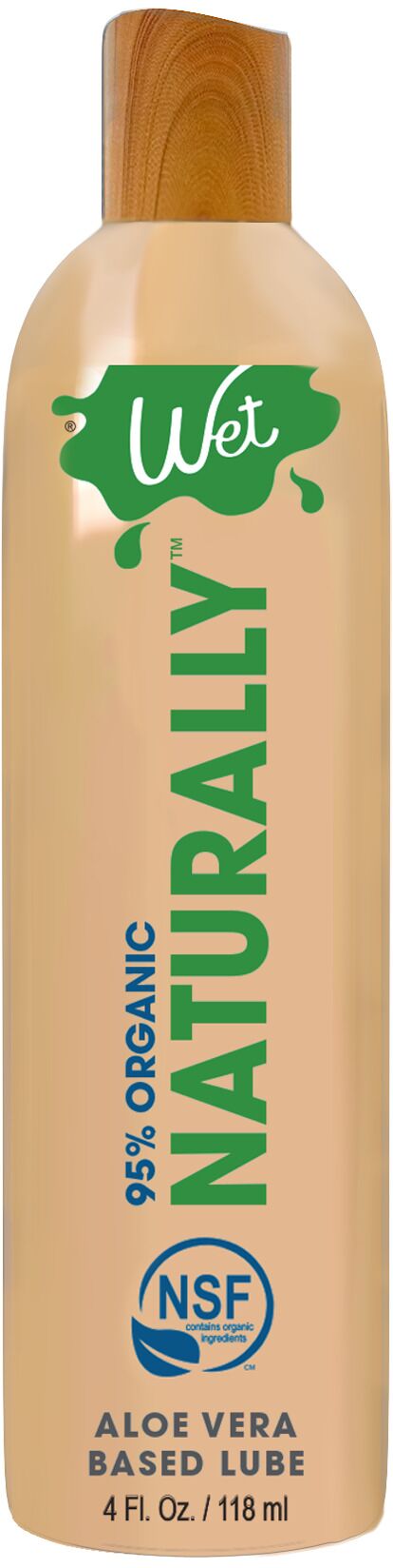 Wet Naturally Water-Based Lubricant, Aloe Extract, Vegan Formula (118 ml)