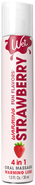 Warming Water-Based Lubricant Wet Warming Strawberry 4 in 1, Sugar-Free (30 ml)