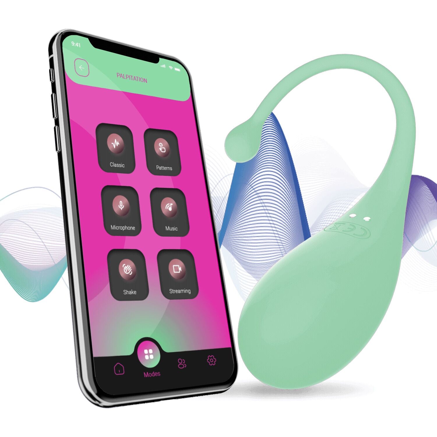 Adrien Lastic Palpitation Mint Smart Vibrating Egg with Deep Vibration