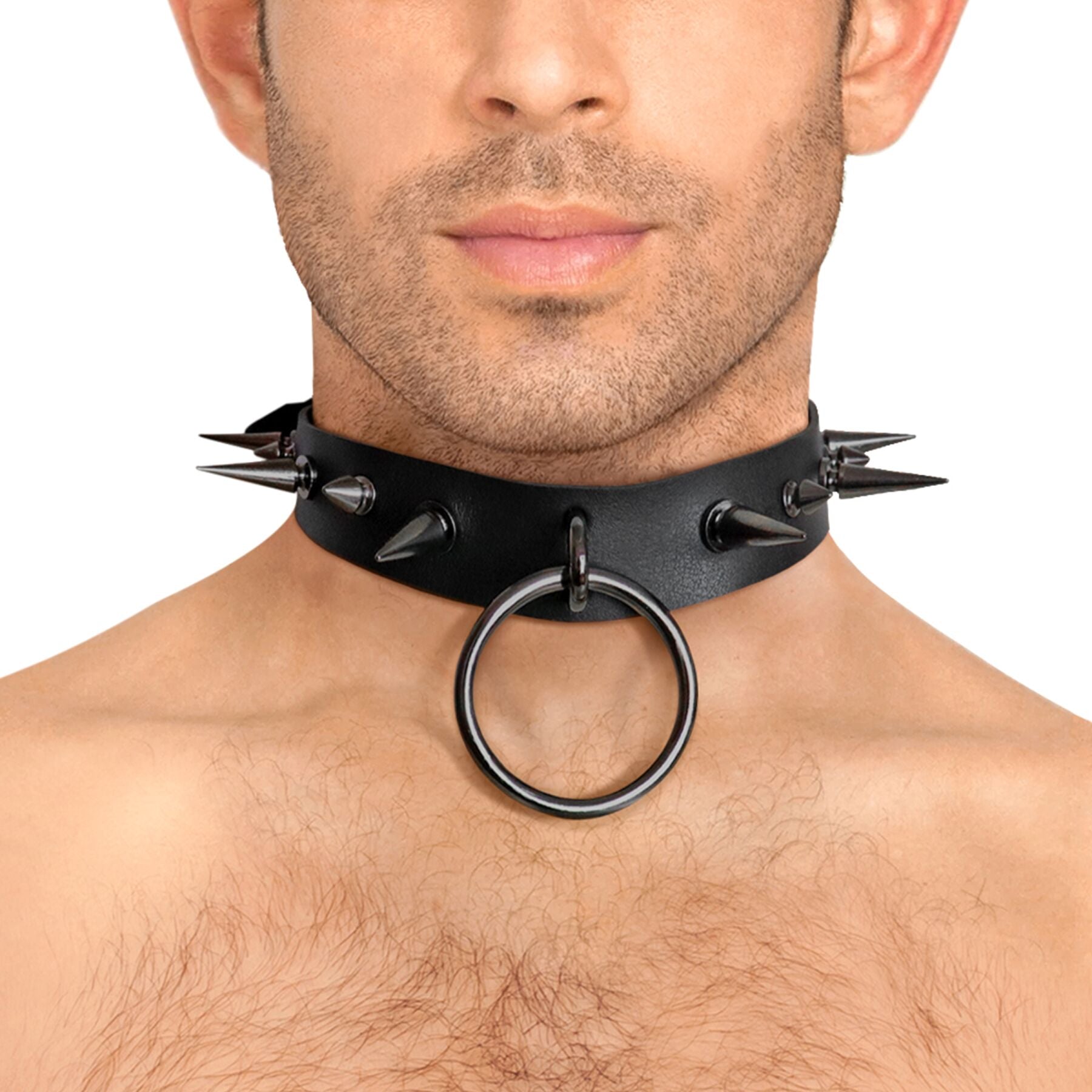 Men's Choker with Spikes Art of Sex - Archie Leather and Spikes