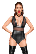 Wet Look Bodysuit Noir Handmade F183 Powerwetlook Body, S