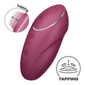 Вібростимулятор-пульсатор Satisfyer Tap & Climax 1 Red, ефект постукування пальцем, 2 мотори