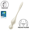Vaginal Smart Beads with Vibration Satisfyer Love Birds 1 Connect App White, 78 g