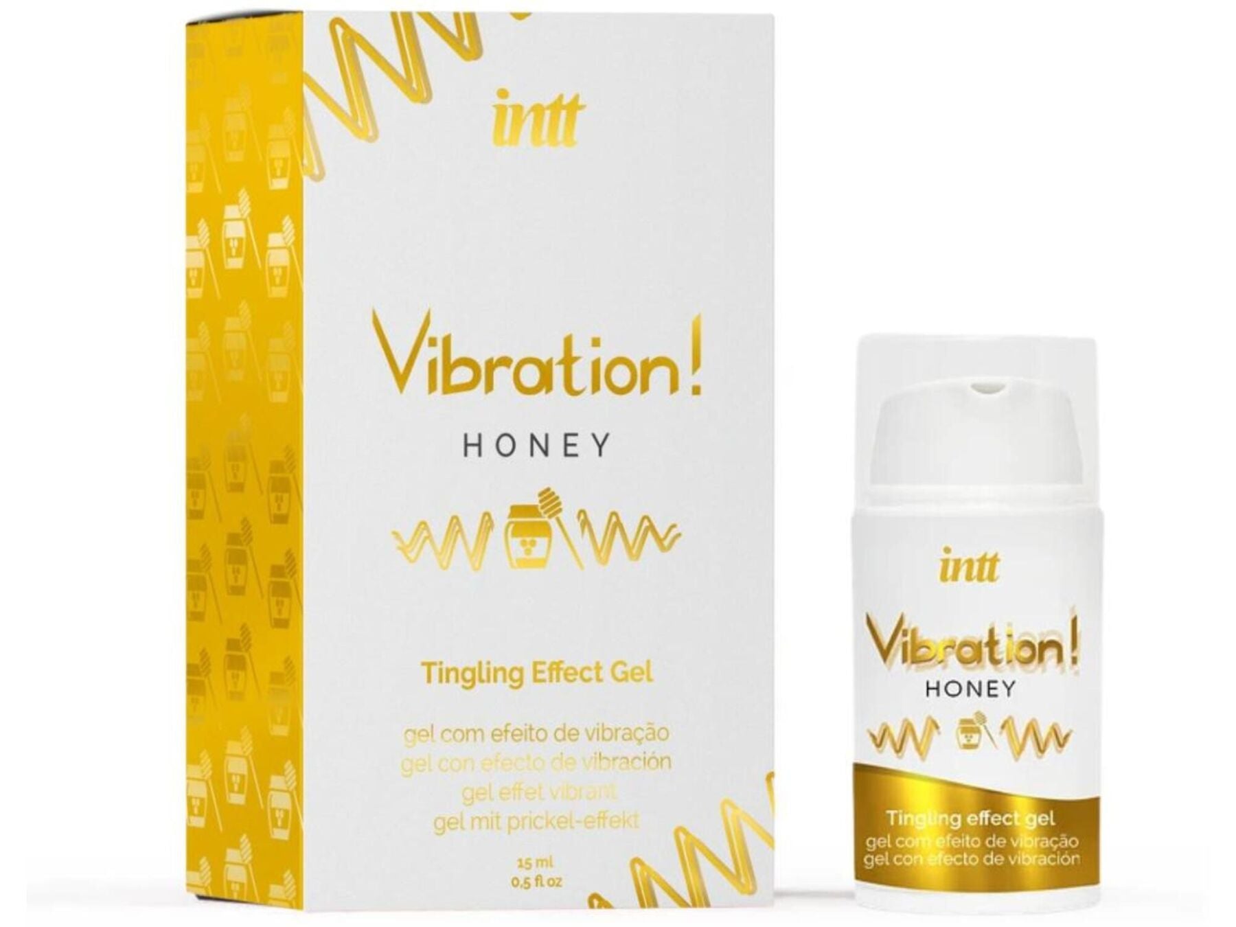Liquid Vibrator Intt Vibration Honey (15 ml), thick gel, very tasty, lasts up to 30 minutes
