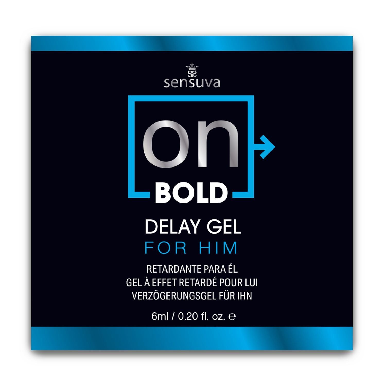 Sensuva ON Bold (6ml) prolonged pleasure sample for men with sweet mint flavor