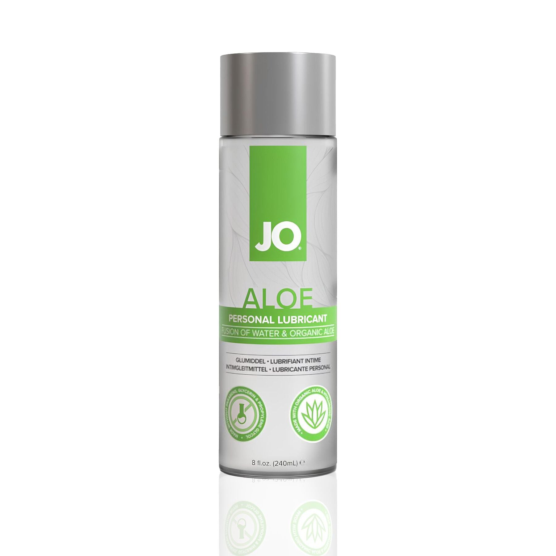 JO H2O Organic Aloe Water-Based Lubricant (236 ml), moisturizing and soothing effect