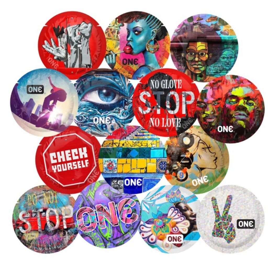 ONE Street Art Collection condom, 1 pc, smooth, lubricated, designer packaging