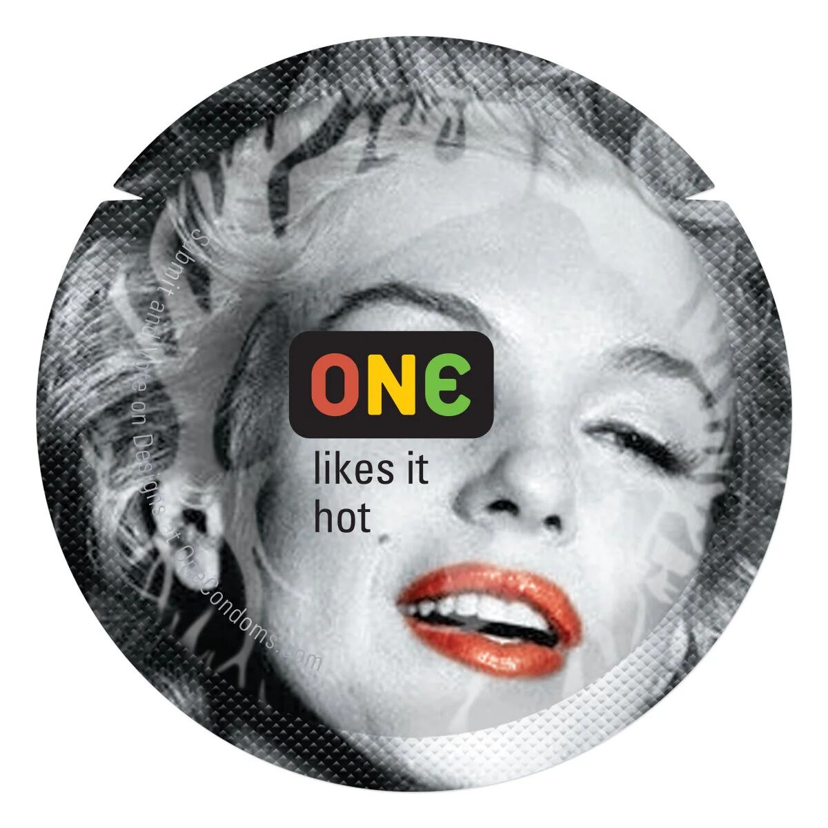 Condom ONE Color Sensations ONE likes it hot, 1 pc, red, smooth, lubricated