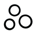 Набір ерекційних кілець Alive Sensual Pleasure Rings, 3 розміри, чорні, дуже еластичні