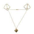 SX0844 Затискачі для сосків з важкою підвіскою LOCKINK Nipple Clamps with Heavy Pendant, золотисті