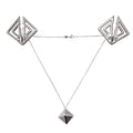 LOCKINK Adjustable Nipple Clamps with Heavy Pendant, silver-plated