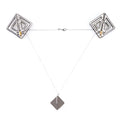 Затискачі для сосків з легкою підвіскою LOCKINK Adjustable Nipple Clamps with Light Pendant, сріблясті