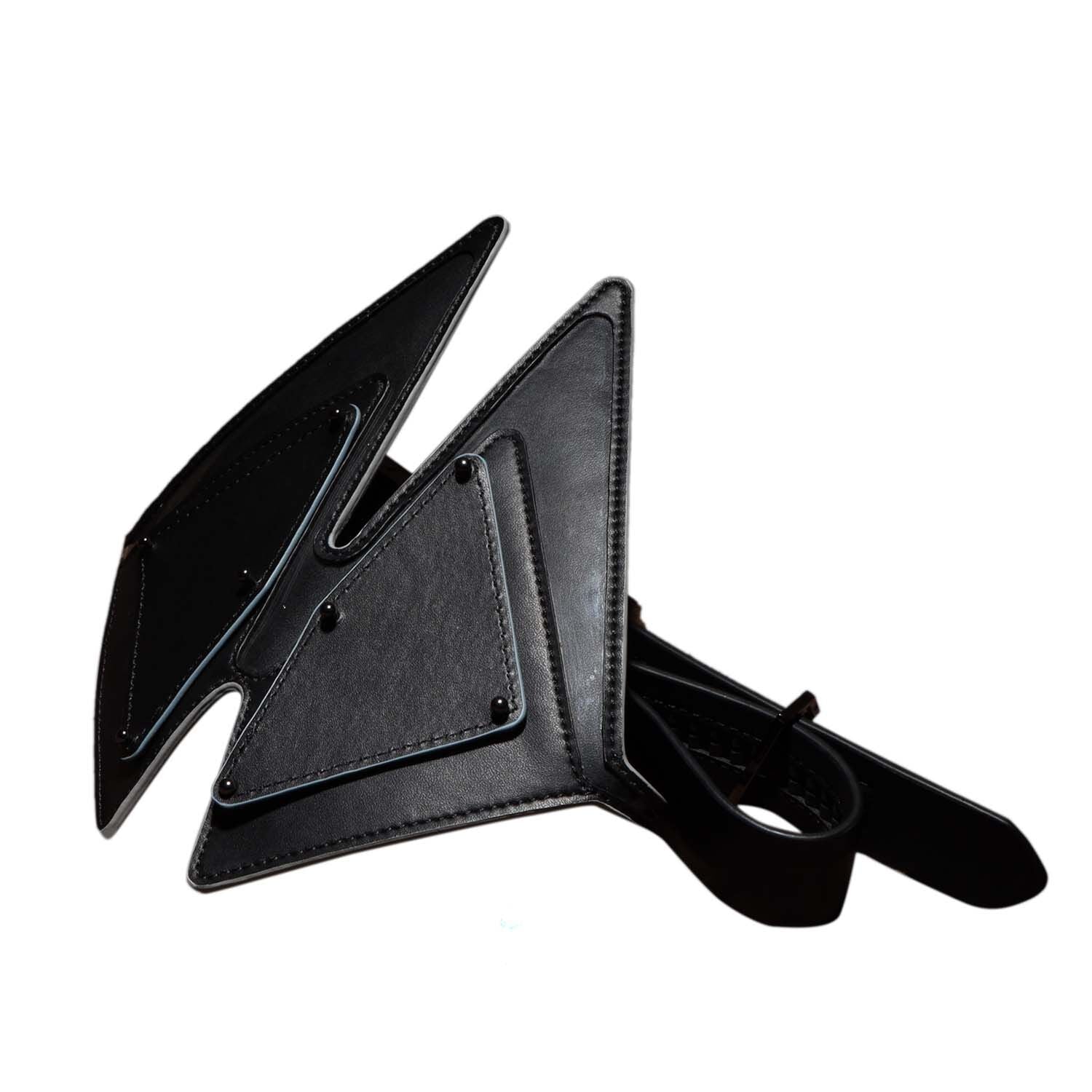 Eye Mask LOCKINK Vixen Blindfold, black, genuine leather, adjustable size
