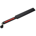 LOCKINK SEVANDA Braided-handle Spanking Paddle, black and red, smooth, with a braided handle