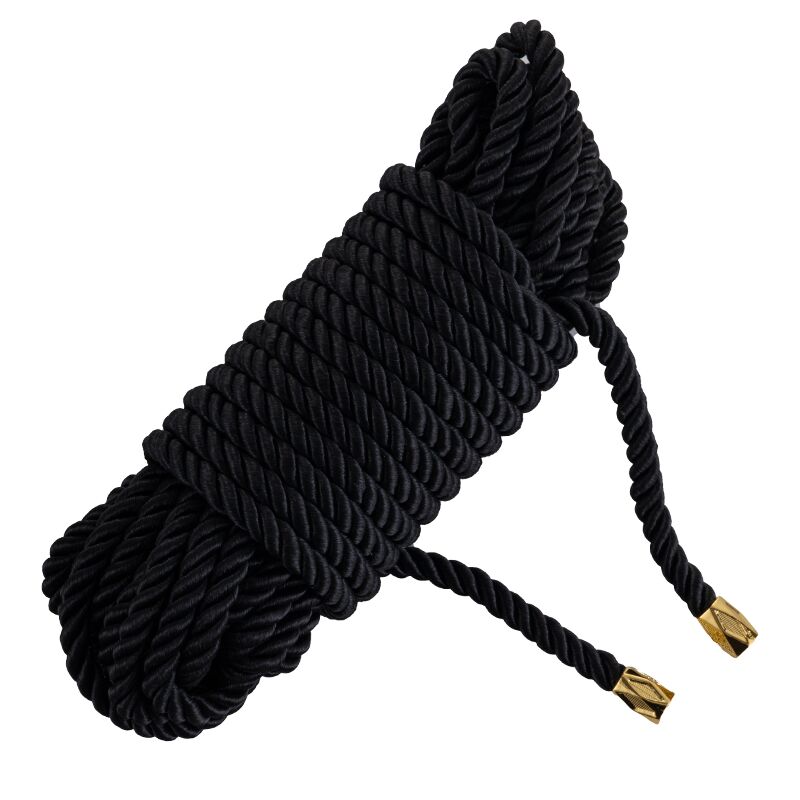 Мотузка для шибарі LOCKINK SEVANDA Shibari Pratice Rope, чорна, 8 м, нейлон+бавовна