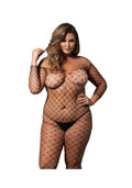 Bodystocking Leg Avenue Off the shoulder bodystocking Black Queen Size