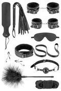 BDSM Fetish Tentation SM Bondage Box in vegan leather 10pcs Set