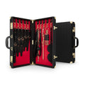 BDSM Bedroom Fantasies Kit: Bondage Suitcase 13 Pcs - Cow Leather