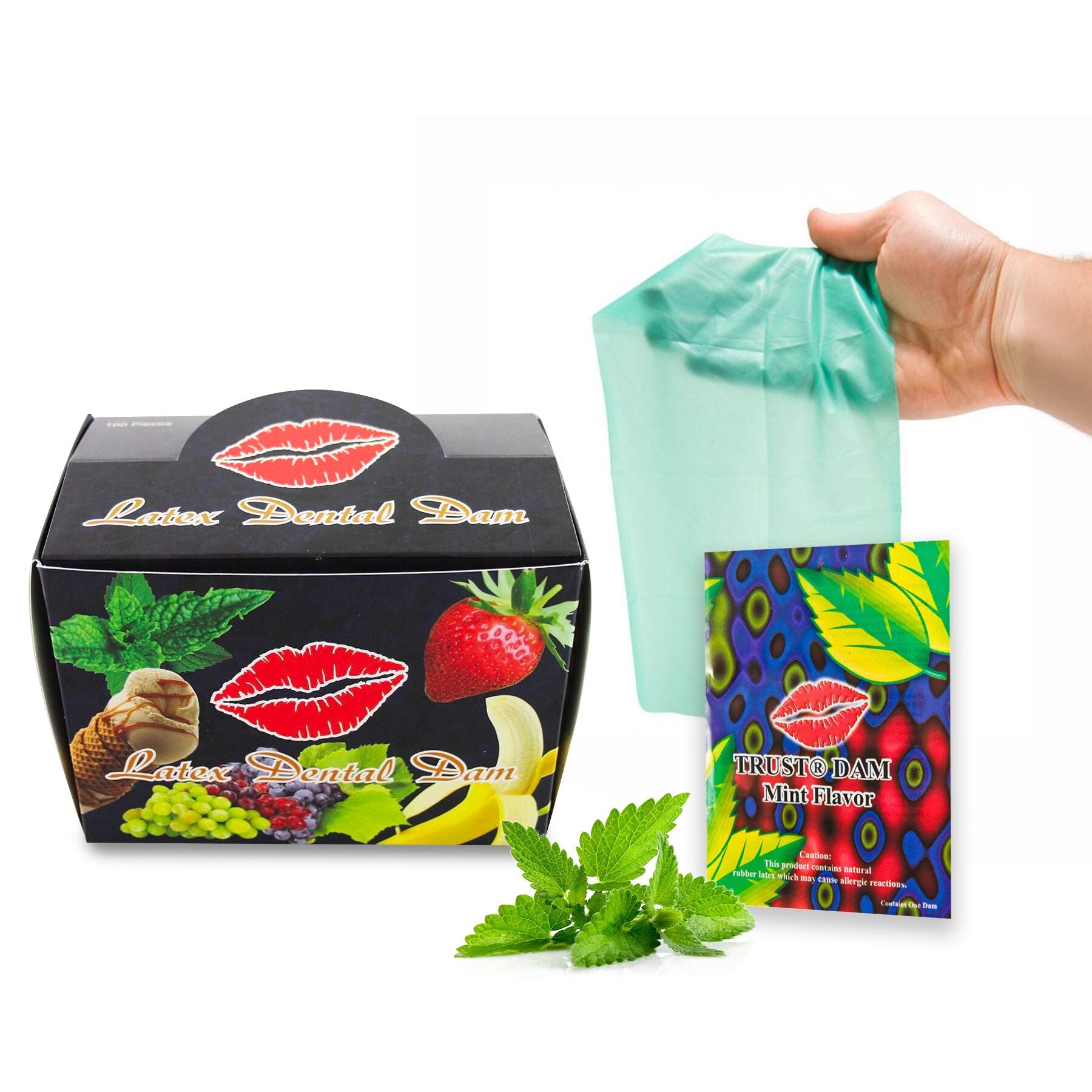 Latex Dental Dams Mint 100 pcs