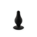 Anal plug SilexD Model 2, size M, black, dual-layer, with memory foam, diameter 4 cm