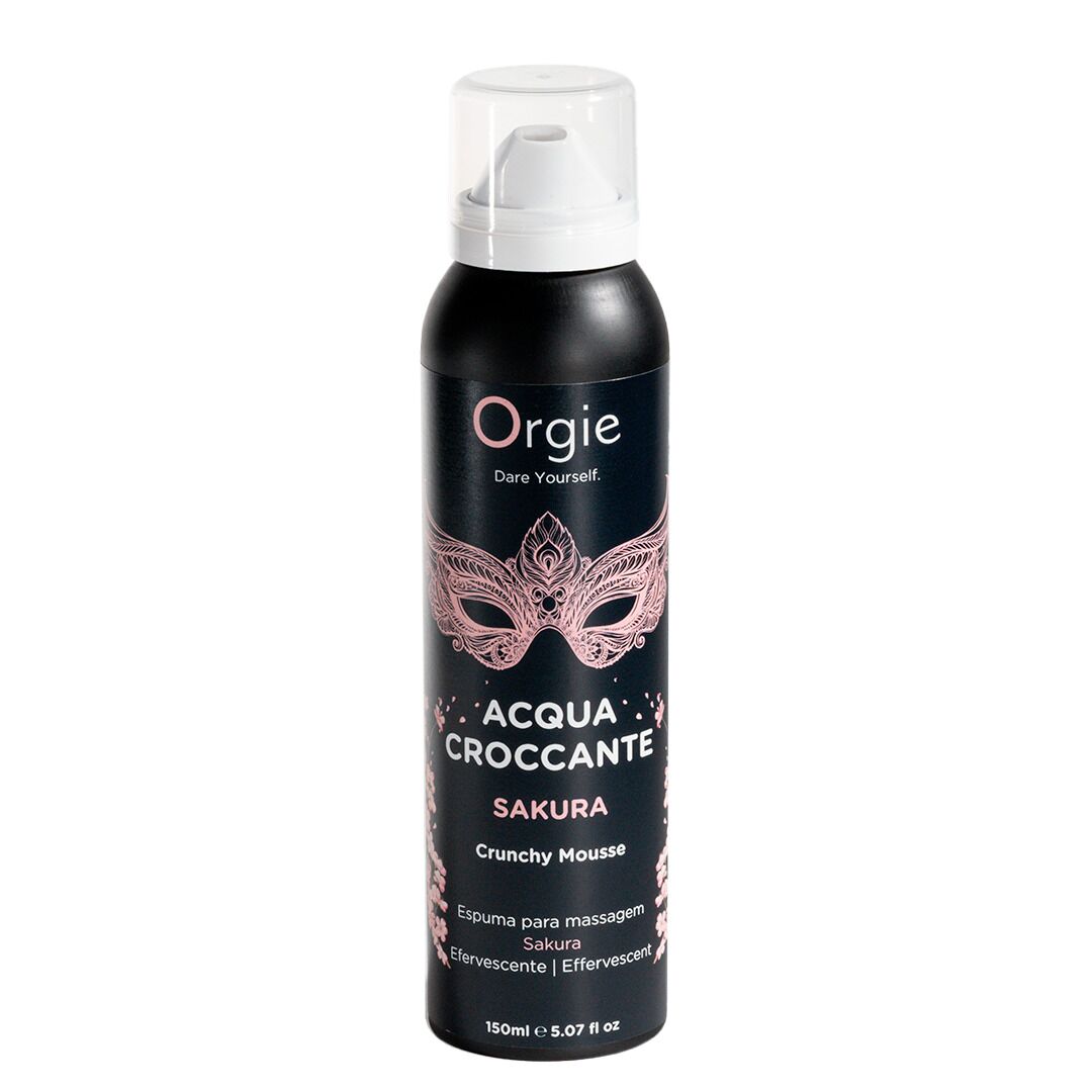 Orgie Massage Foam – Acqua Croccante Sakura (150 ml), bursting bubbles effect