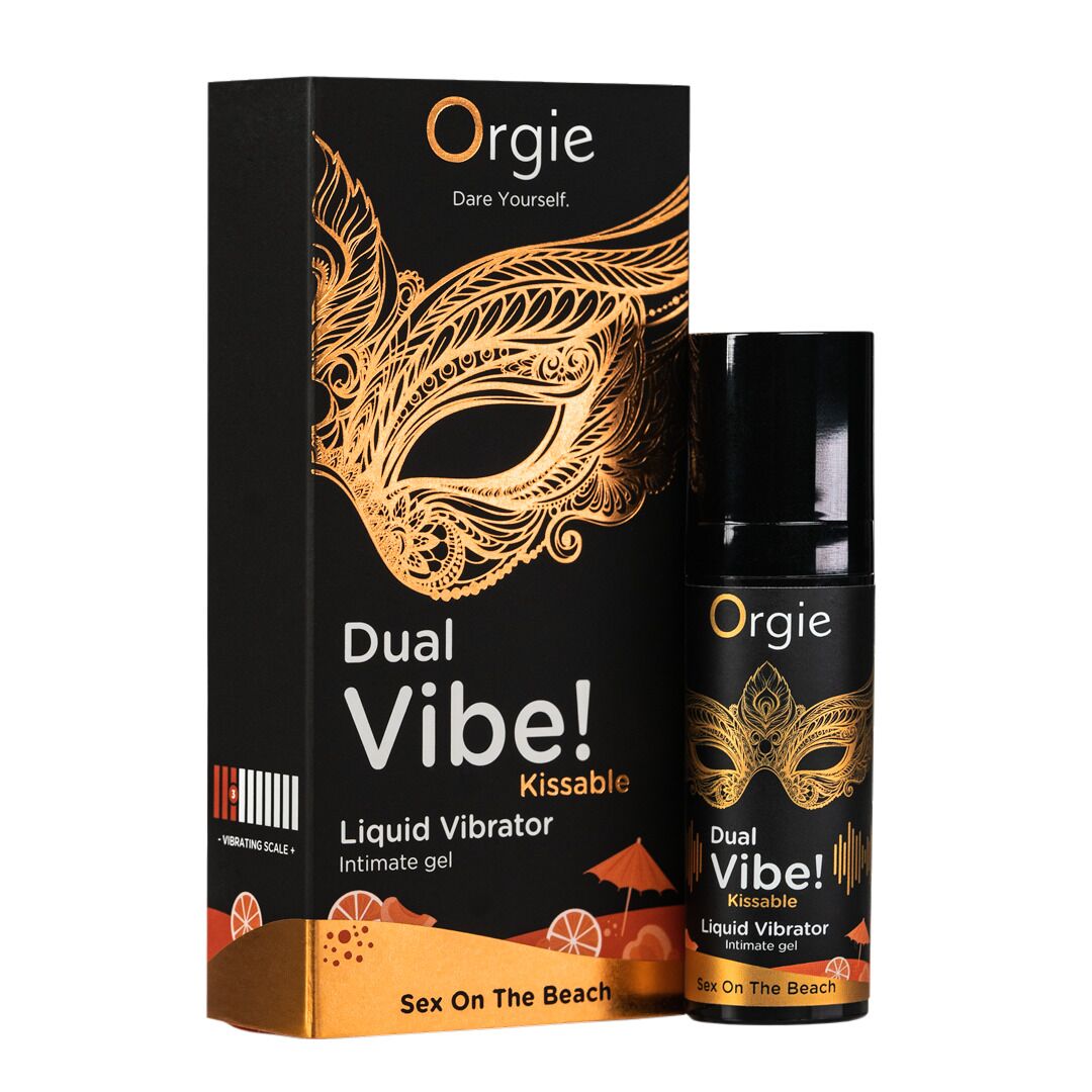 Orgie Dual Vibe! Sex On The Beach Kissable Liquid Vibrator, 15 ml