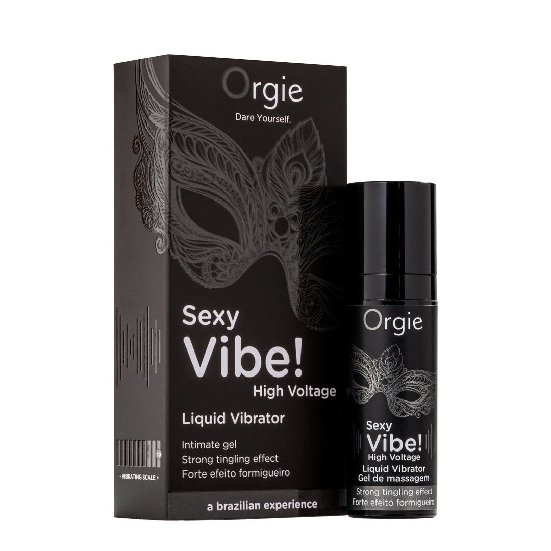 Liquid vibrator Orgie Sexy Vibe! High Voltage, 15 ml, tingling effect + very powerful vibration