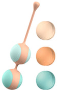 Liebe Kewos Vaginal Beads — Peach/Mint, 5 beads per set, 15, 25, 35, 45, and 55 g