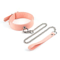 Liebe Seele Dark Candy Pink Collar with Leash, leash with carabiner clip