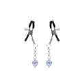 Liebe Seele Glow-in-the-dark Heart Nipple Clamps Blue, glow in the dark