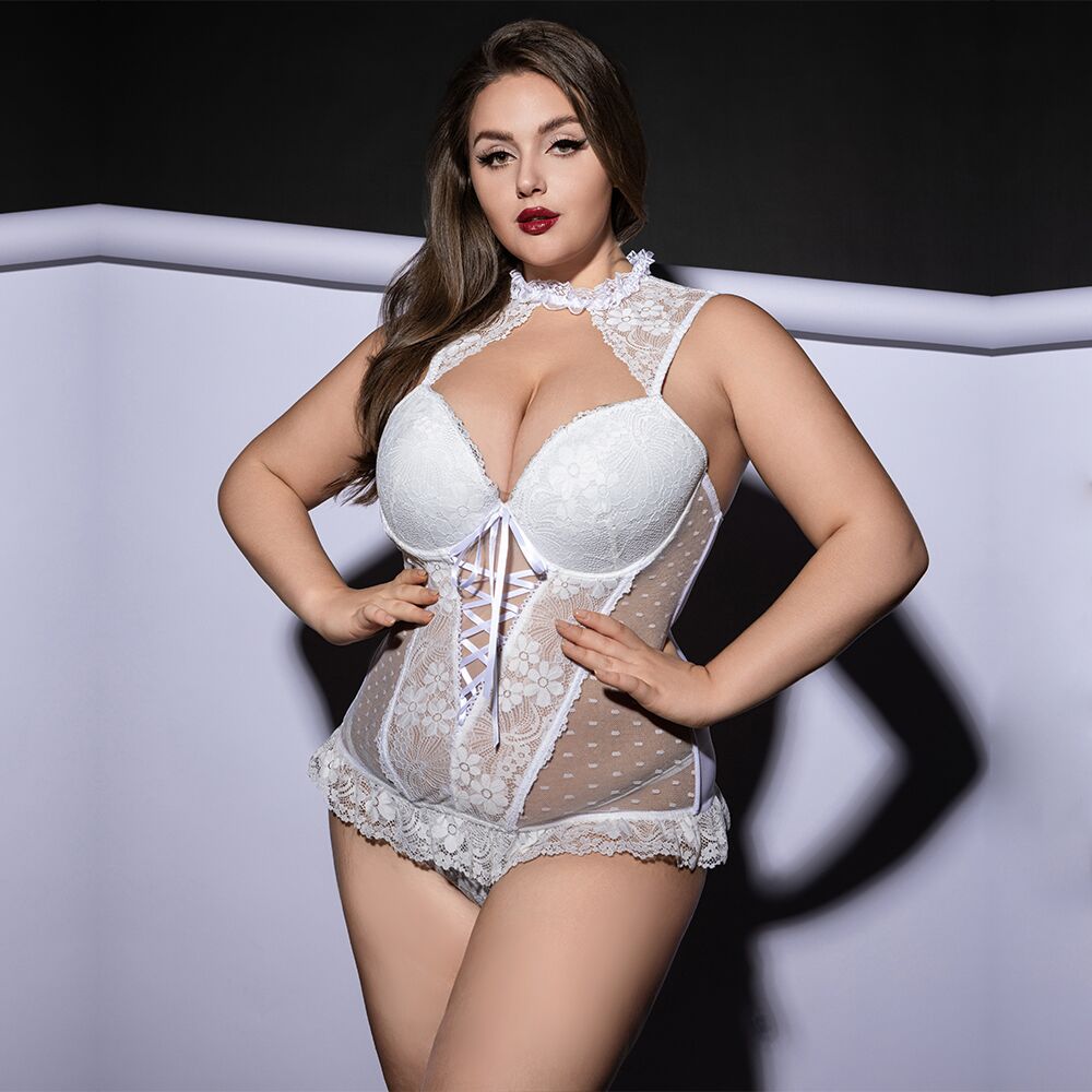 Corset JSY P61132 White Plus Size
