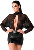 Сукня Noir Handmade F348 Powerwetlook and tulle dress - 3XL