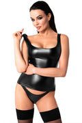 Top Noir Handmade F346 Powerwetlook top - M