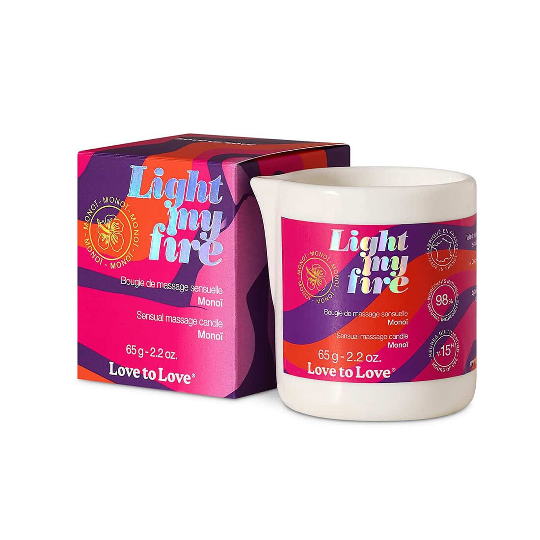 Love To Love LIGHT MY FIRE Monoi Massage Candle (65ml)