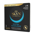 Безлатексні преміум-презервативи SKYN Ekstra Nawilżanel 3 шт, ультратонкі, на 40 % більше змазки