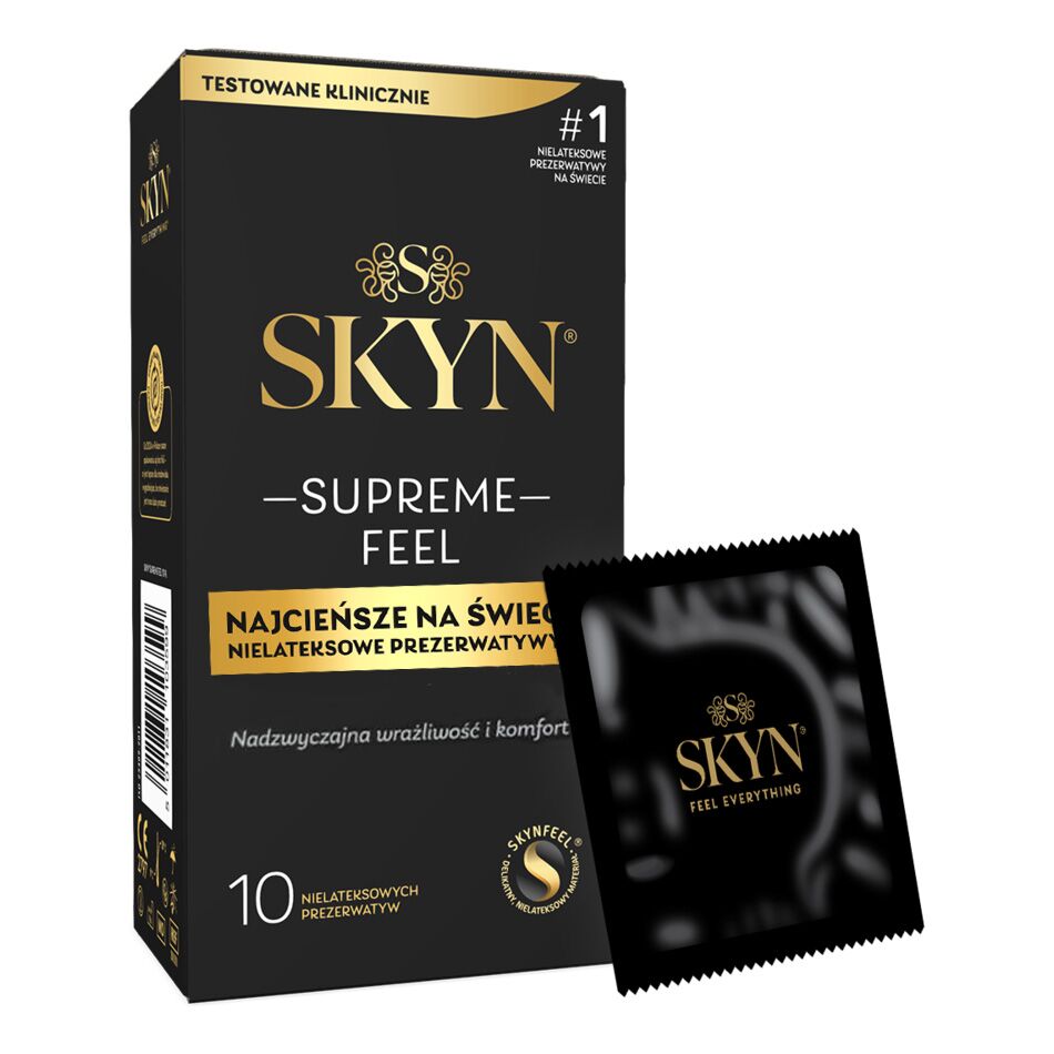 SKYN Supreme Feel ultra-thin latex-free condoms, 10 pcs, 0.035mm, natural skin texture