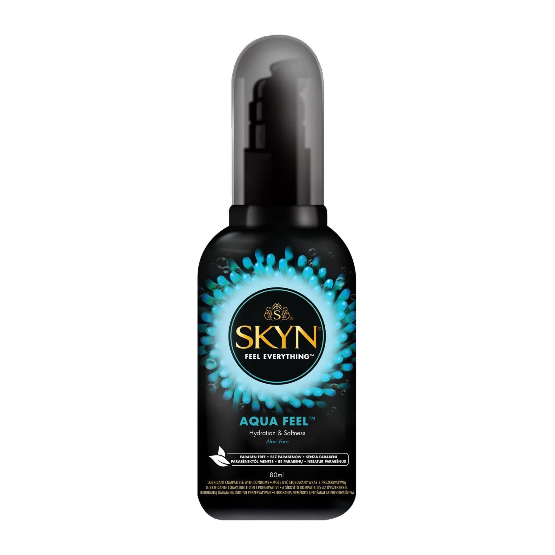 Water-based lubricant SKYN Aqua Feel 80 ml, aloe extract and vitamin E