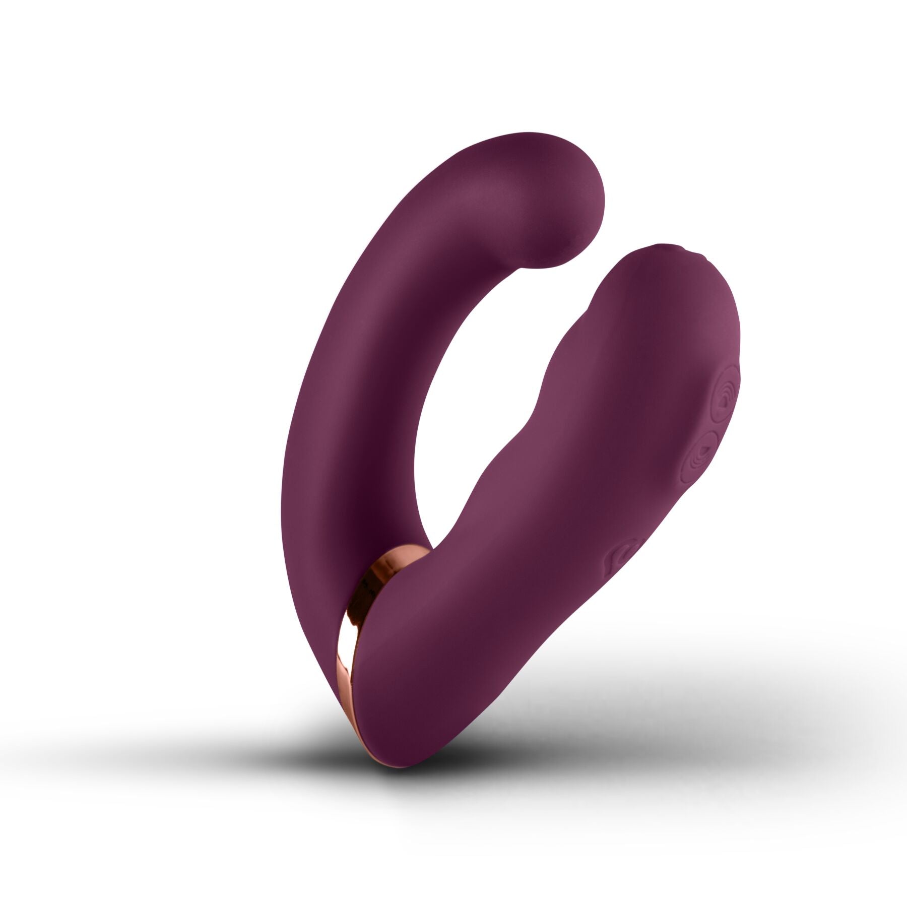 Double vibrator Rocks Off Gemini Burgundy, 2 motors, 10 modes each, adjustable handle position