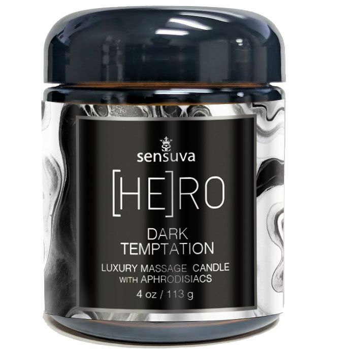 Sensuva [HE]RO Dark Temptation Massage Oil Candle 113g