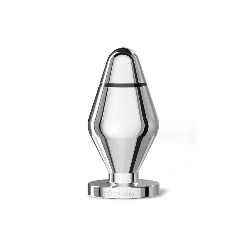 Mystim Big John Metal Anal Plug for Electrostimulator, 6.5 cm Diameter