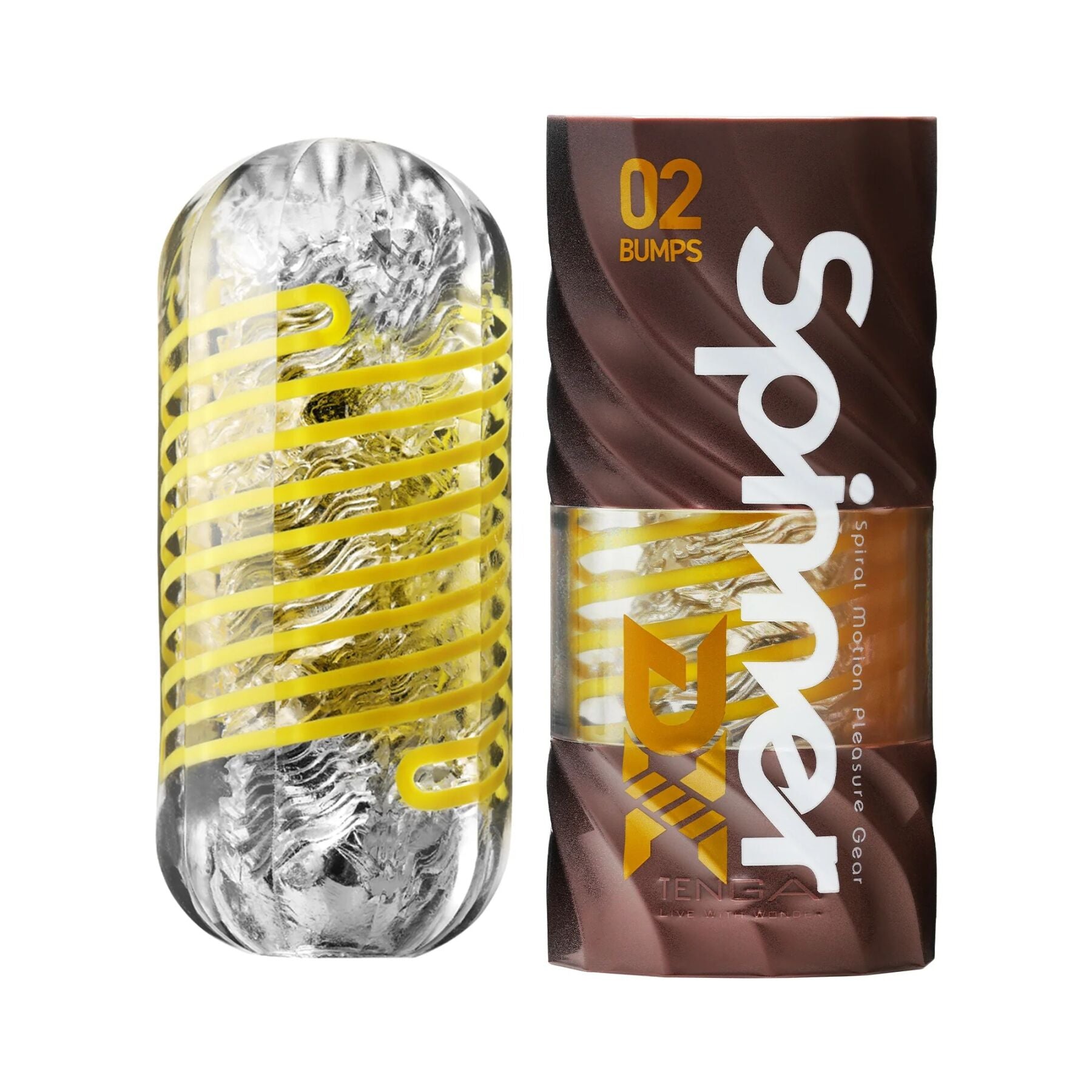 Tenga Spinner DX 02 Bumps Masturbator, with a resilient stimulating spiral inside, medium impact