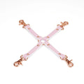 Liebe Seele White & Pink Leather Hogtie (Cross-Strap)