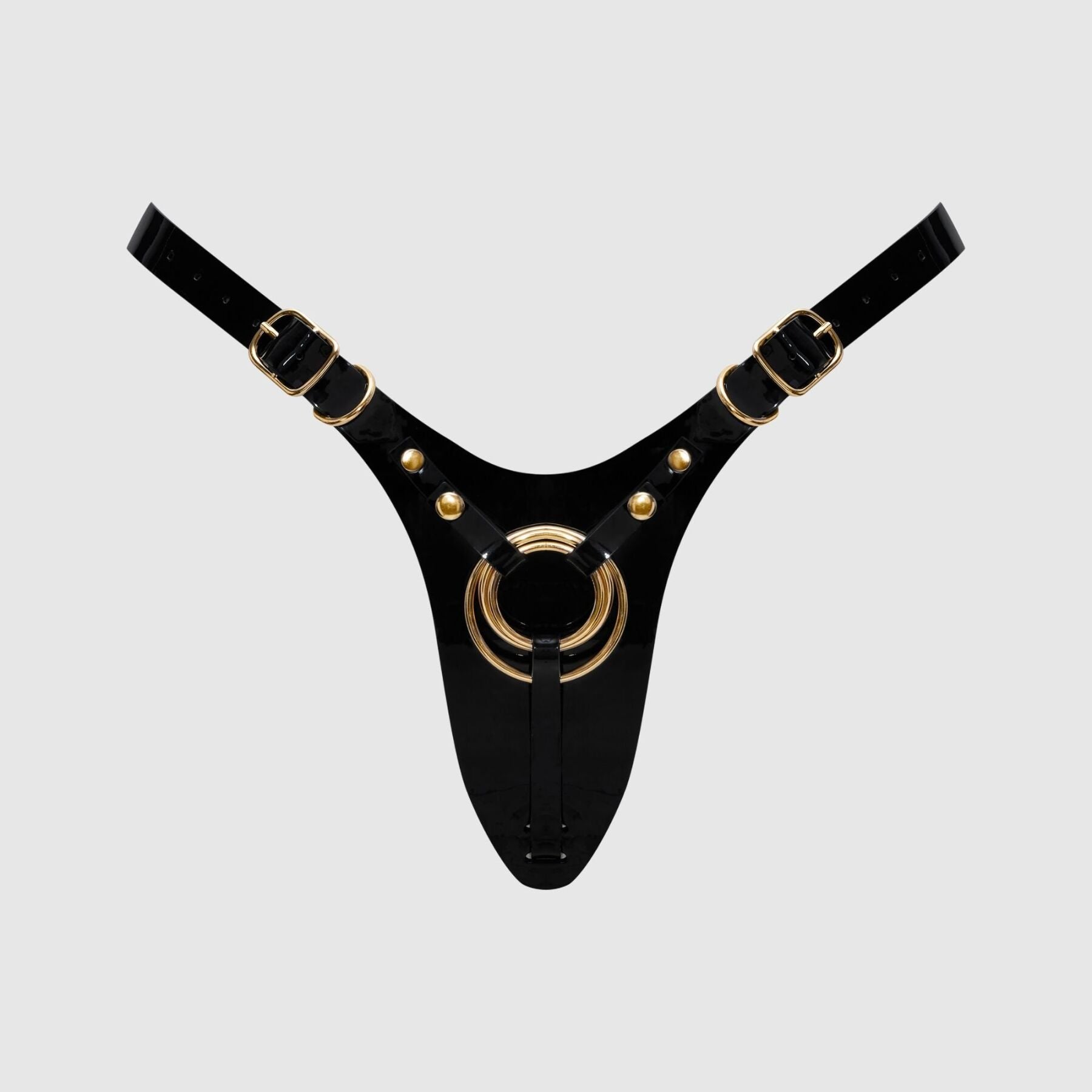 Strap-On-Me Leatherette Harness Fabulous - One Size - Black Glossy