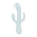 Good Vibes Only Rabbit Vibrator - SAGE Triple Stimulation Vibe Soft Silicone - Blue