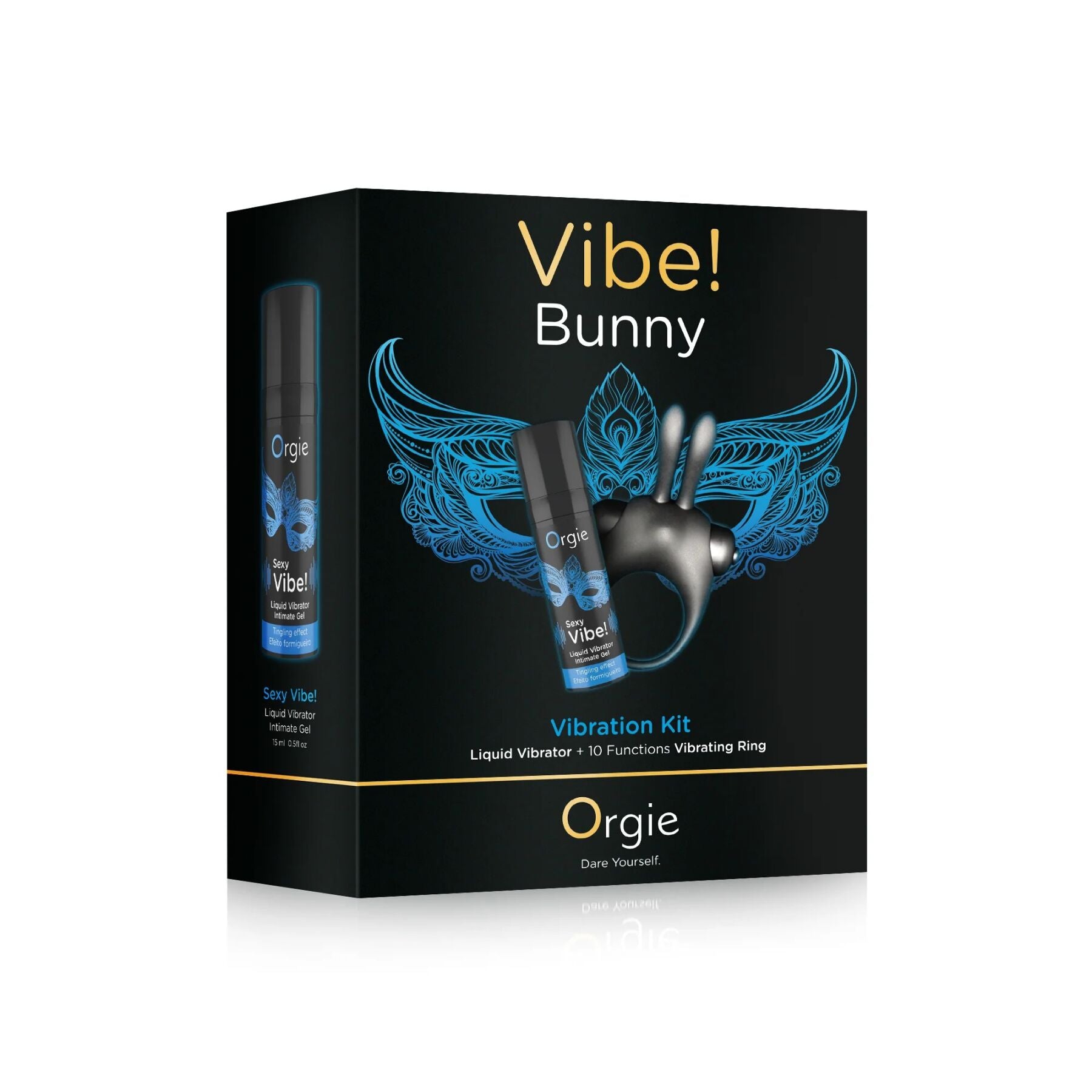 Orgie Vibe Bunny Set: Liquid Vibrator and Erectile Vibro-Ring