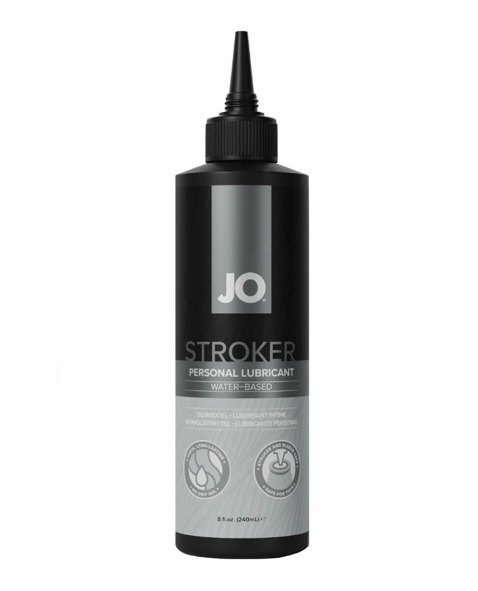 JO Stroker Lubricant 240 ml, Water-Based, Thick, with Applicator for Strokers