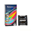 Holographic Recare Fruit Flavour Condoms 12 pcs, flavors: mint, banana, strawberry